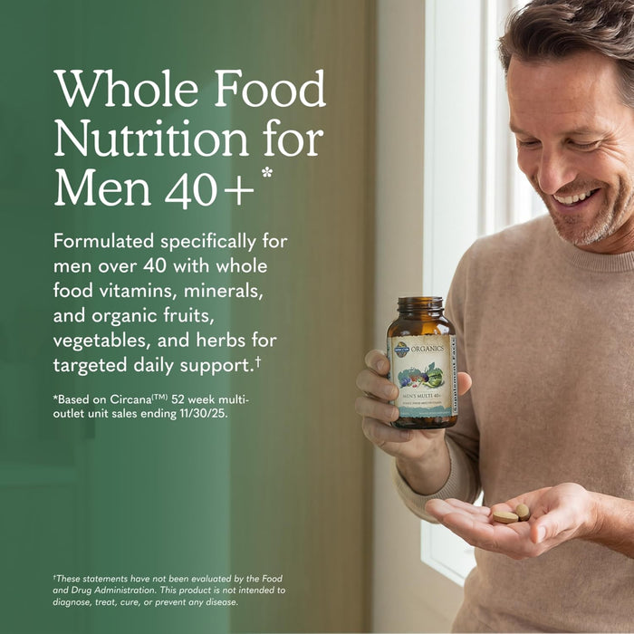 Garden Of Life Mykind Organics Multivitaminas para hombres 40+, 120 tabletas