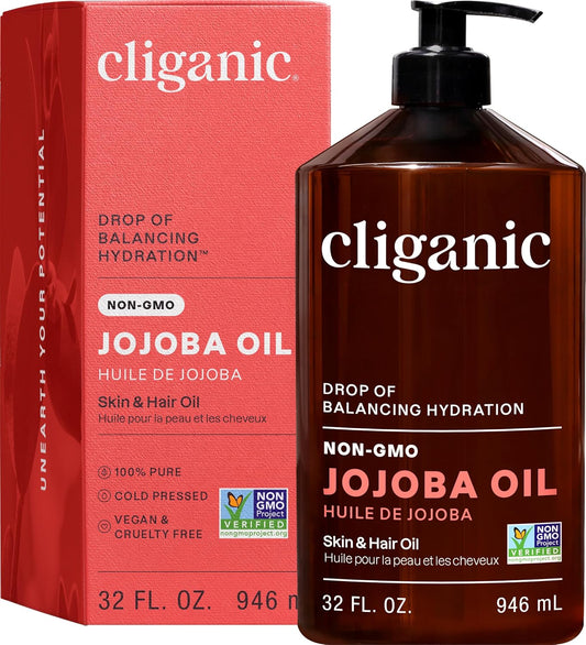 Cliganic Aceite de Jojoba Orgánico – 960 ml