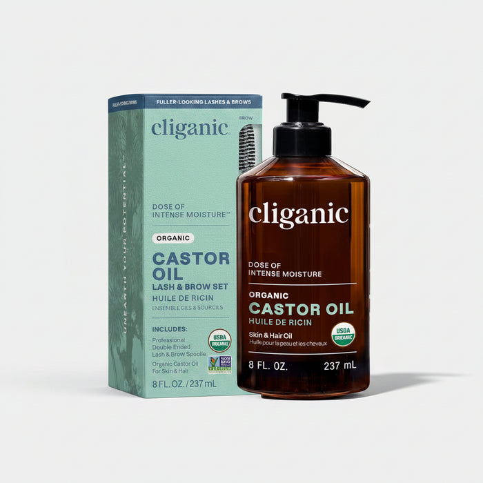 Cliganic Aceite de Ricino Orgánico 8 oz (240 ml)