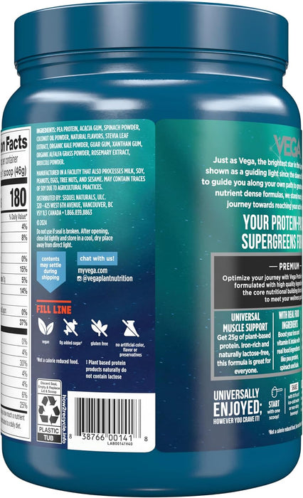 Vega Protein + Supergreens Proteína Sabor Vainilla 510 g