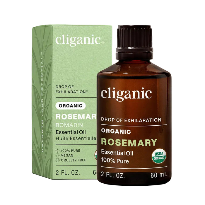 Cliganic Aceite Esencial de Romero Orgánico 2 oz (60 ml)