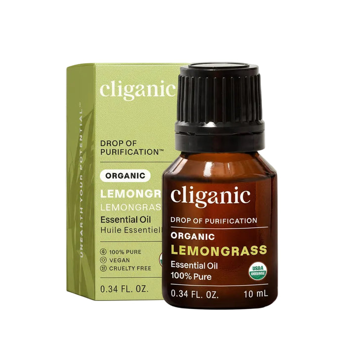 Cliganic Aceite Esencial de Hierba de Limón Orgánico 10 ml