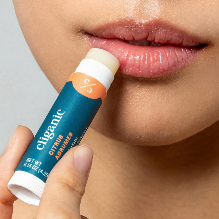 Cliganic Set de Bálsamo Labial Orgánico, 6 Piezas, Sabor Tropical, Hidratante Natural