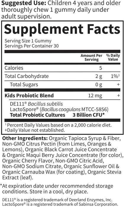Garden Of Life Probioticos para Niños, 30 gomitas sabor cereza