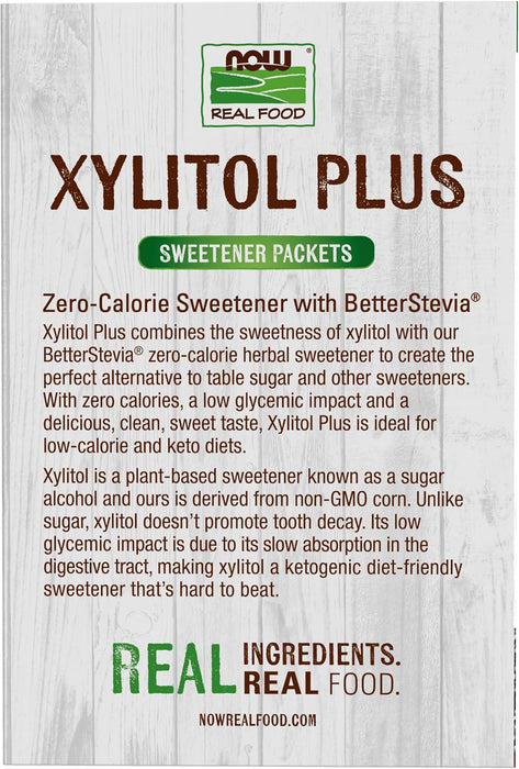 Now Real Foods Xilitol 75 sobres de 1.8 c/u 135g