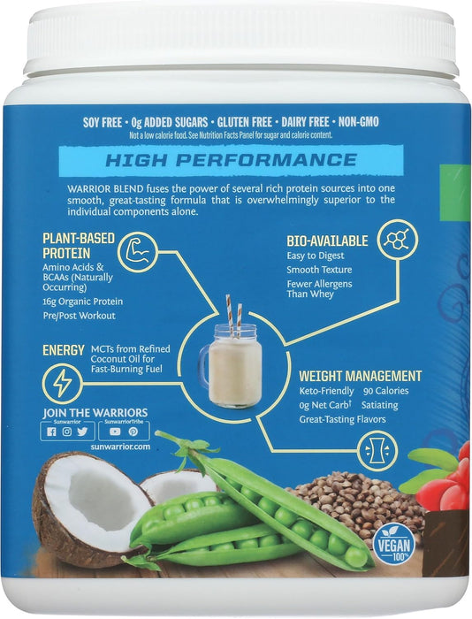 Sunwarrior Warrior Blend Proteína Vegana en Polvo, Chocolate, 15 Porciones, Sin OMG