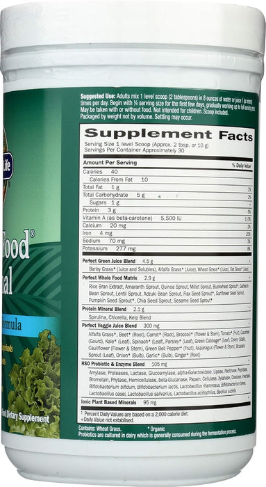 Garden Of Life Perfect Food Mezcla Vegetales Y Enzimas Digestivas, 300 g (10. 58 oz)