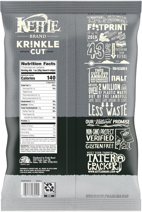 Kettle Brand Botana de Papa Frita con Sal y Pimienta Fresca 142g