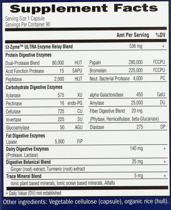 Garden Of Life Omega-Zyme Ultra Enzimas, 90 Cápsulas