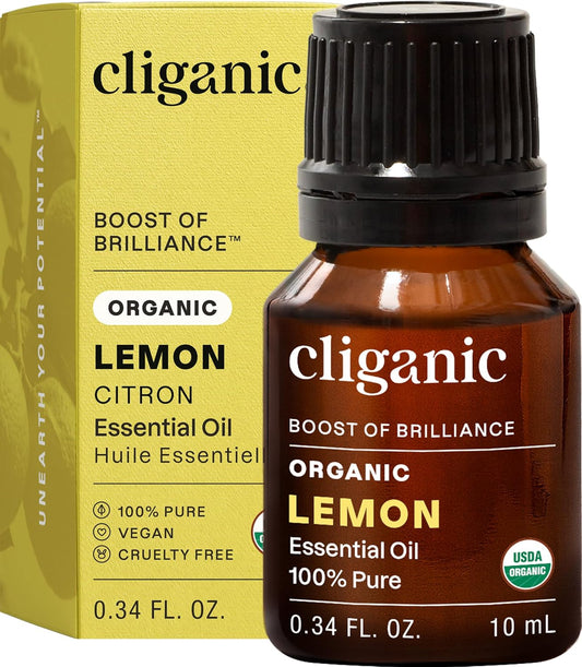 Cliganic Aceite Esencial de Limón Orgánico – 10 ml
