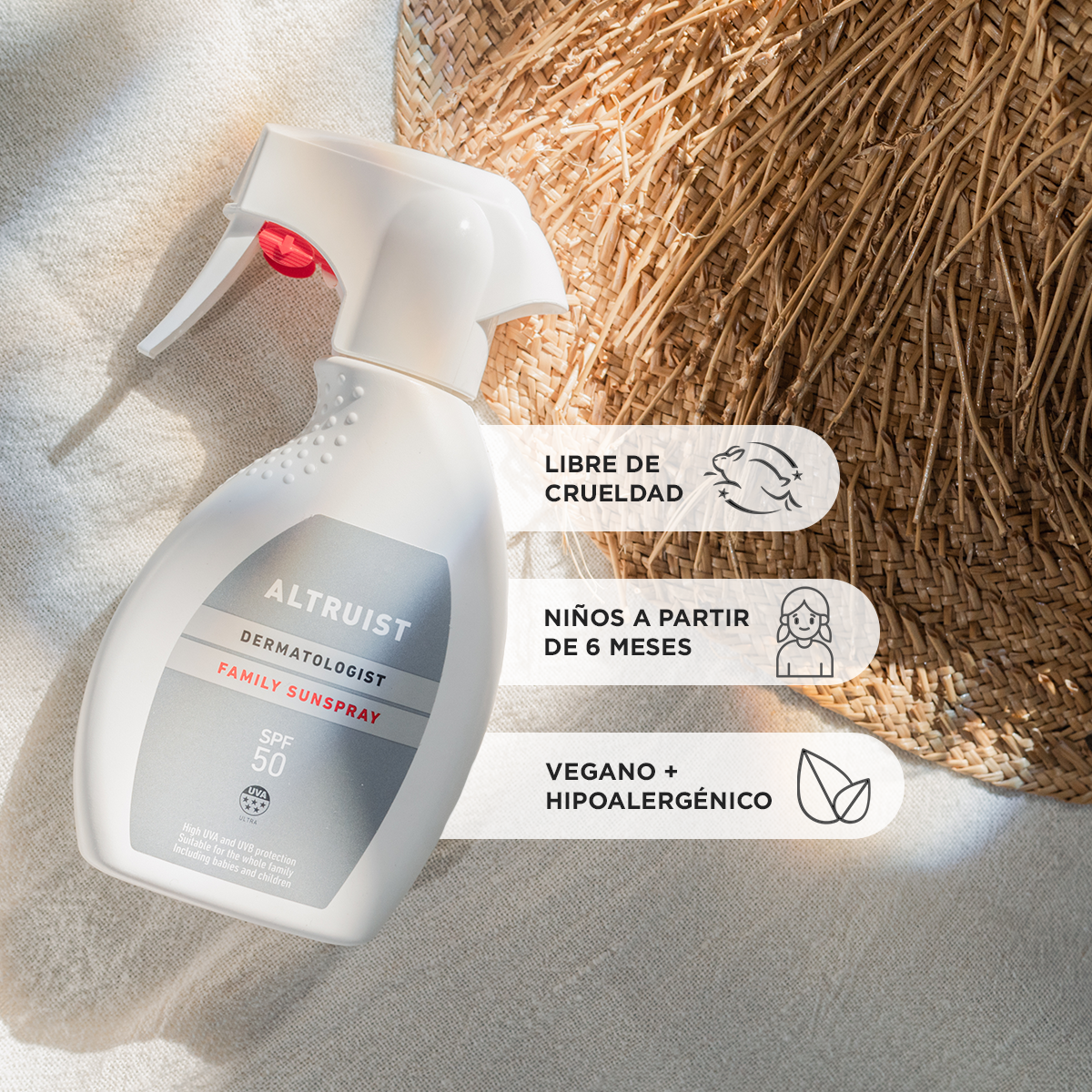 Altruist Protector Solar Spray para toda la familia Spf 50 250ml