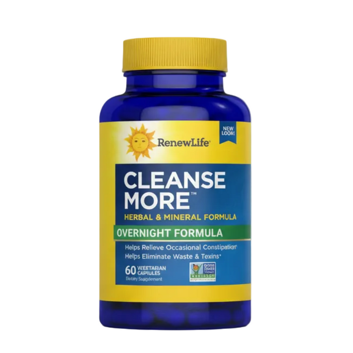 Renew Life Cleanse More Fórmula Nocturna, 60 cápsulas