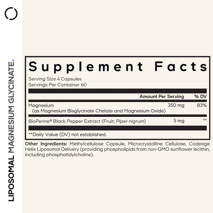 Codeage Glicinato de Magnesio Liposomal, 240 Cápsulas