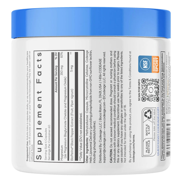 Codeage Glicinato de Magnesio Liposomal, 240 Cápsulas