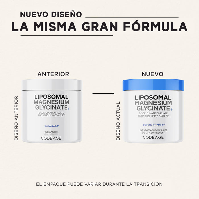 Codeage Glicinato de Magnesio Liposomal, 240 Cápsulas