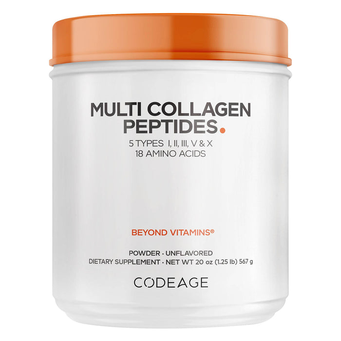Codeage Multi‑Colágeno Proteína en Polvo Hidrolizado, 20 oz, Tipos I, II, III, V, X, Grass‑Fed