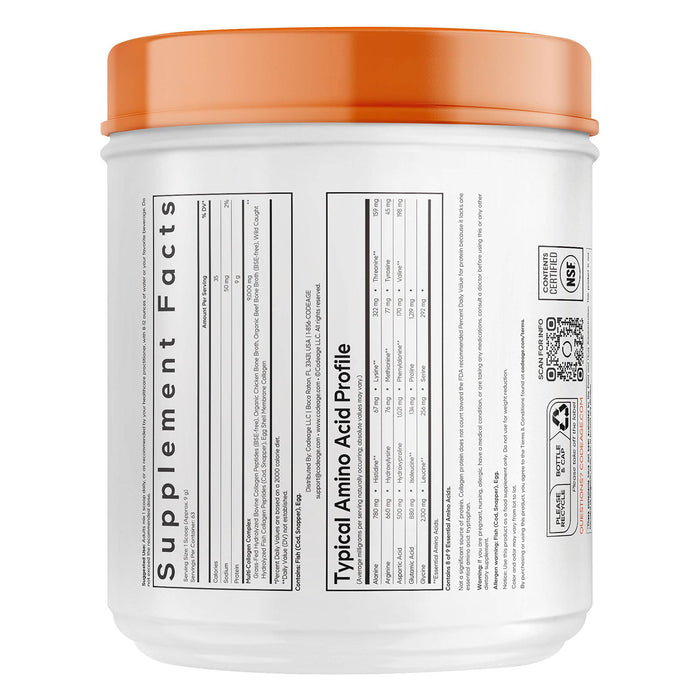 Codeage Multi‑Colágeno Proteína en Polvo Hidrolizado, 20 oz, Tipos I, II, III, V, X, Grass‑Fed