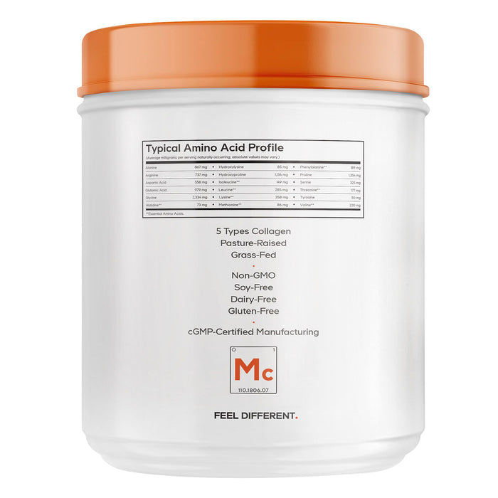 Codeage Multi Colágeno Proteína en Polvo, Sabor Chocolate, Tipos I, II, III, V, X, Grass‑Fed, 18 oz