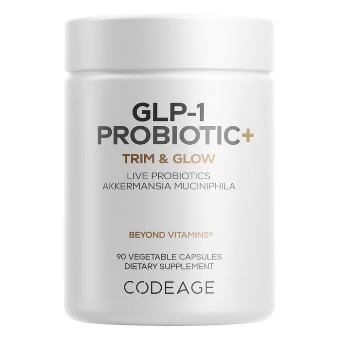 Codeage GLP‑1 Probiotic+ con Akkermansia, Clostridium & Bifidobacterium, 500 Millones AFU, 90 Cápsulas
