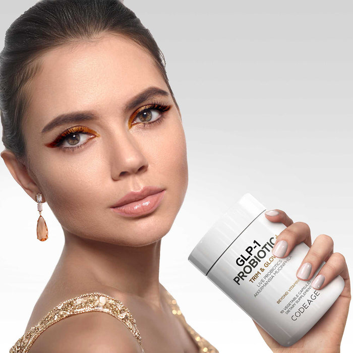 Codeage GLP‑1 Probiotic+ con Akkermansia, Clostridium & Bifidobacterium, 500 Millones AFU, 90 Cápsulas