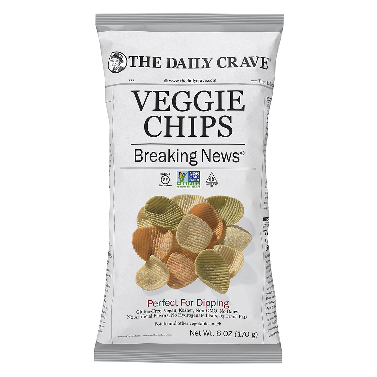 The Daily Crave Chips de verduras, 6 oz (170g)