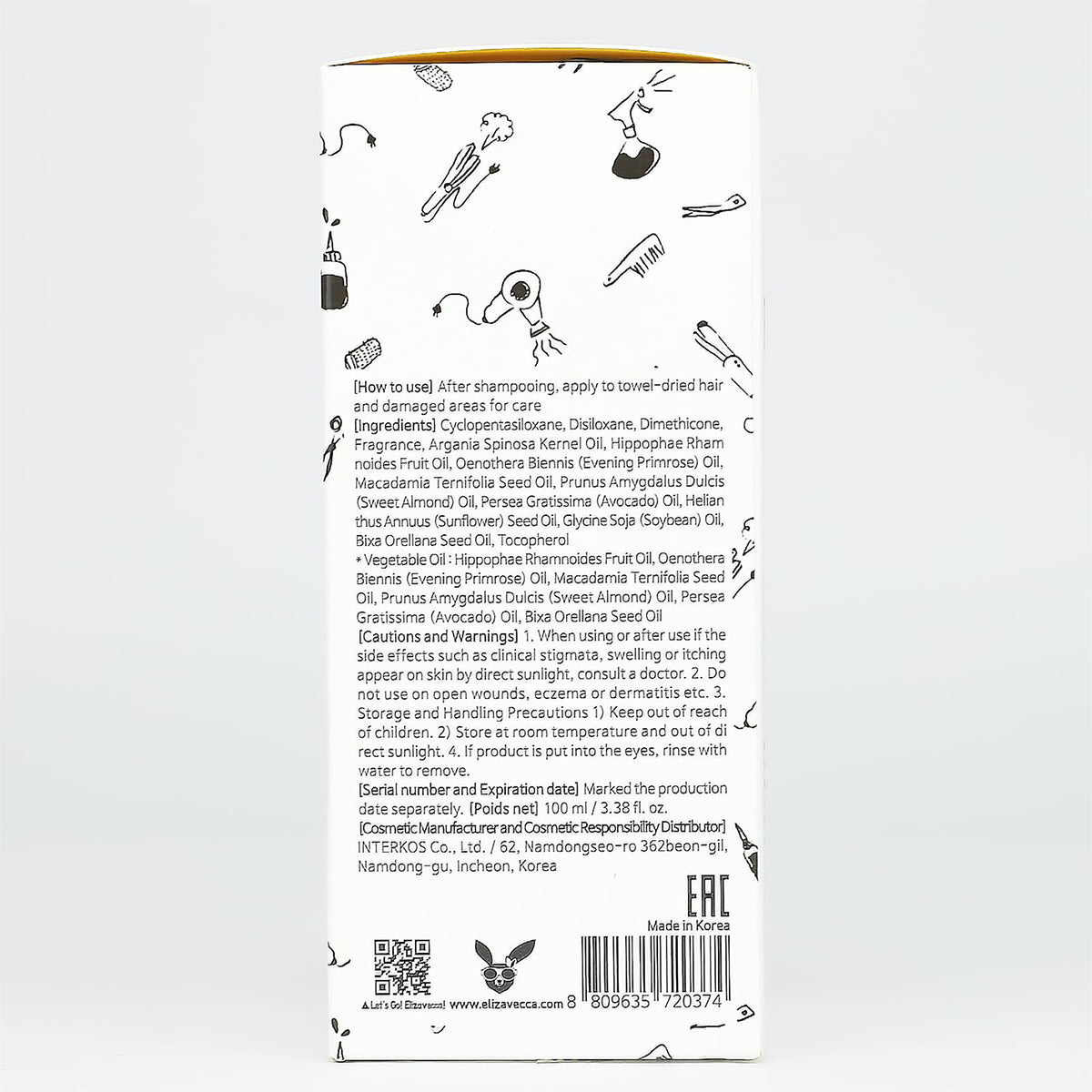 Elizavecca CER-100 Aceite para Cabello 100ml