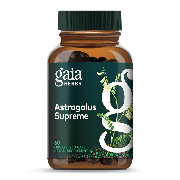 Gaia Herbs Suplemento Astragalus Supreme, 60 Cápsulas Veganas, Apoyo Inmunológico y Resistencia al Estrés