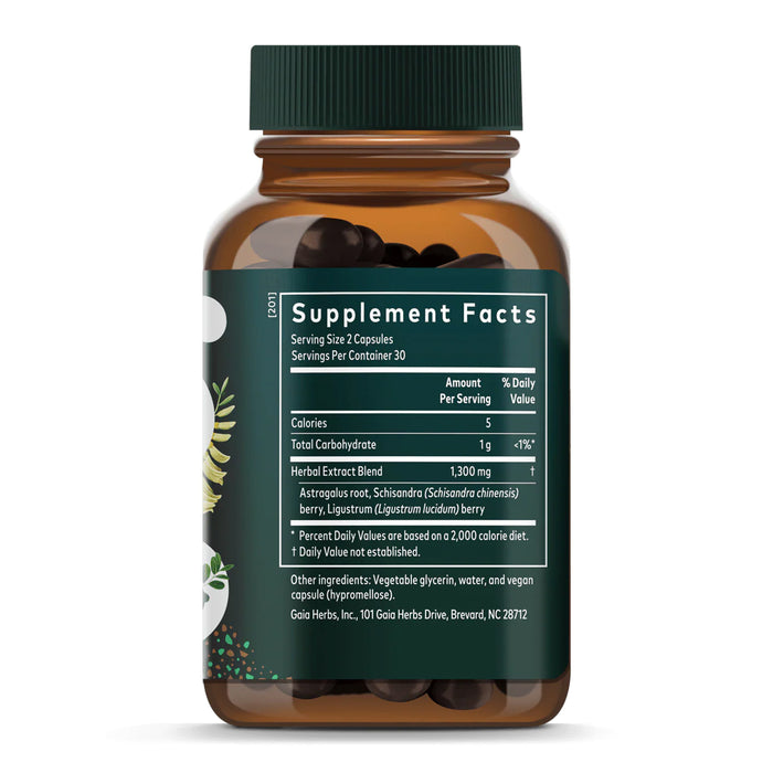 Gaia Herbs Suplemento Astragalus Supreme, 60 Cápsulas Veganas, Apoyo Inmunológico y Resistencia al Estrés