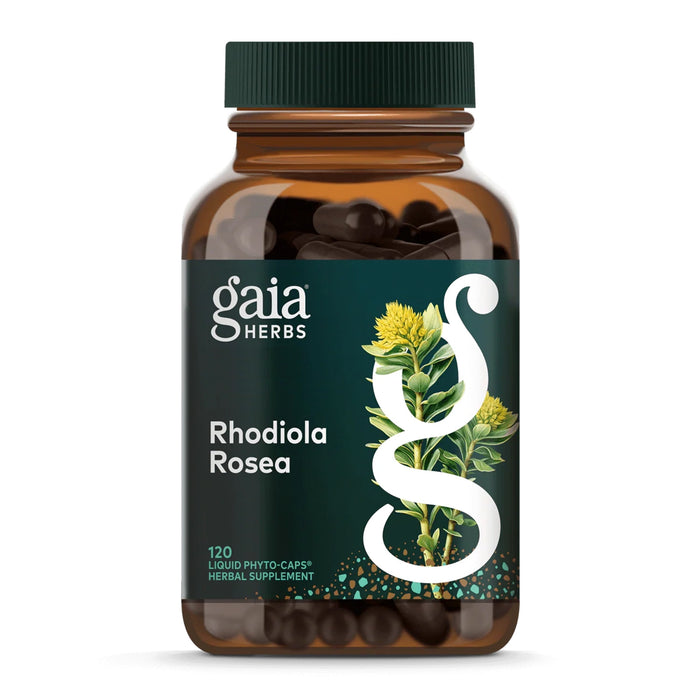 Gaia Herbs Suplemento Rhodiola Rosea, 120 Cápsulas Veganas, Energía y Resistencia al Estrés