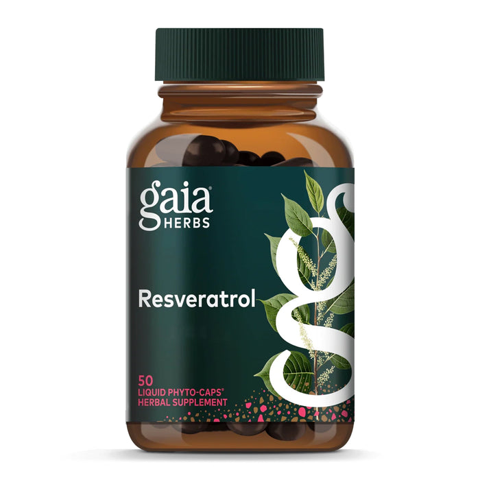 Gaia Herbs Suplemento Resveratrol 150, 50 Cápsulas Veganas, Antioxidante para Salud Celular y Envejecimiento Saludable