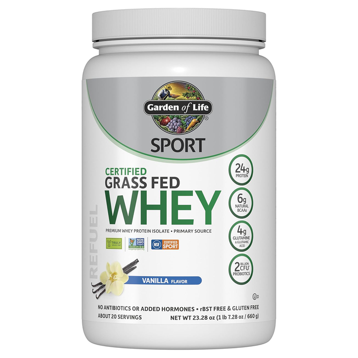 Garden Of Life Whey Proteina Grass Fed,  23.28 oz (640 G) Sabor Vainilla
