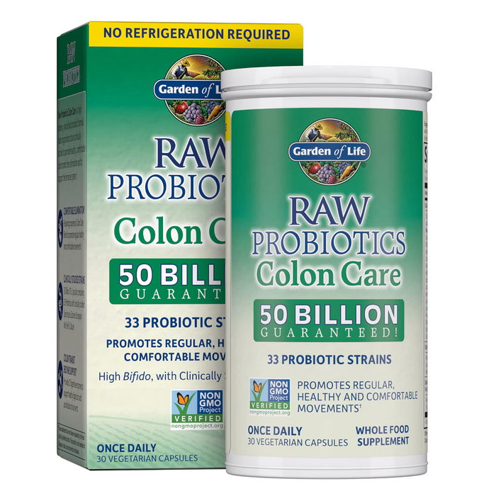 Garden Of Life Raw Colon Care Probióticos, 30 cápsulas
