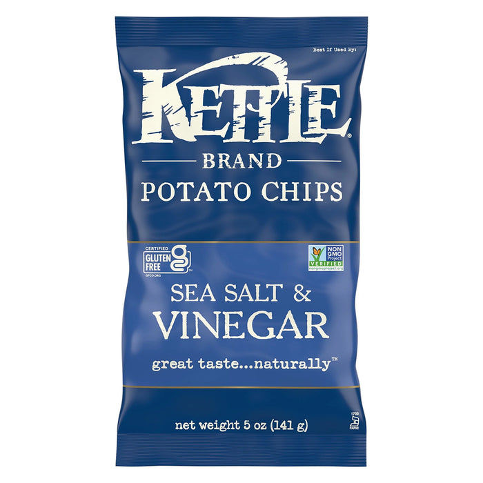 Kettle Brand Botana de Papa Frita Sabor Sal De Mar Y Vinagre 142g