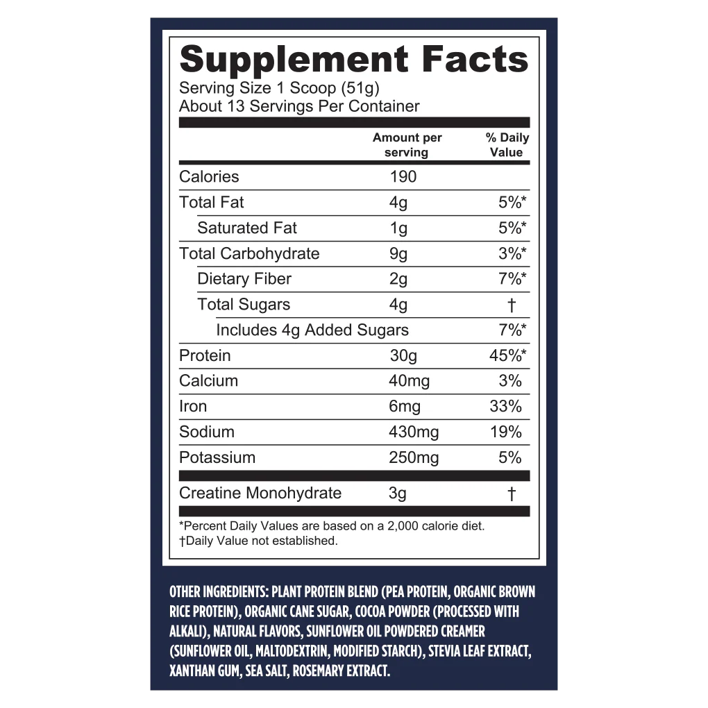 Vega Proteína + Creatina, 23.4 oz (663g), sabor chocolate