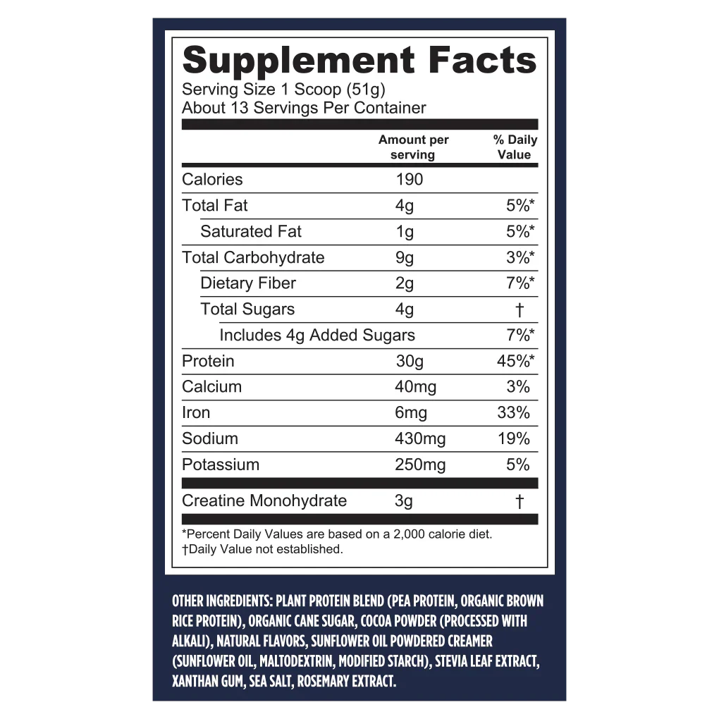 Vega Proteína + Creatina, 23.4 oz (663g), sabor chocolate