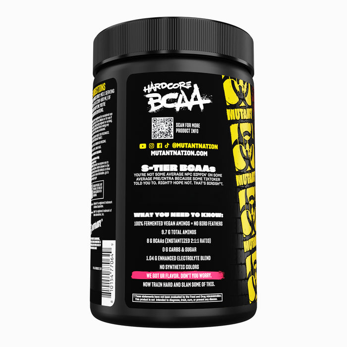 Mutant BCAA Aminoácidos de Cadena Ramificada, Ponche de Frutas, 30 Porciones, Non‑GMO, Certificado GMP