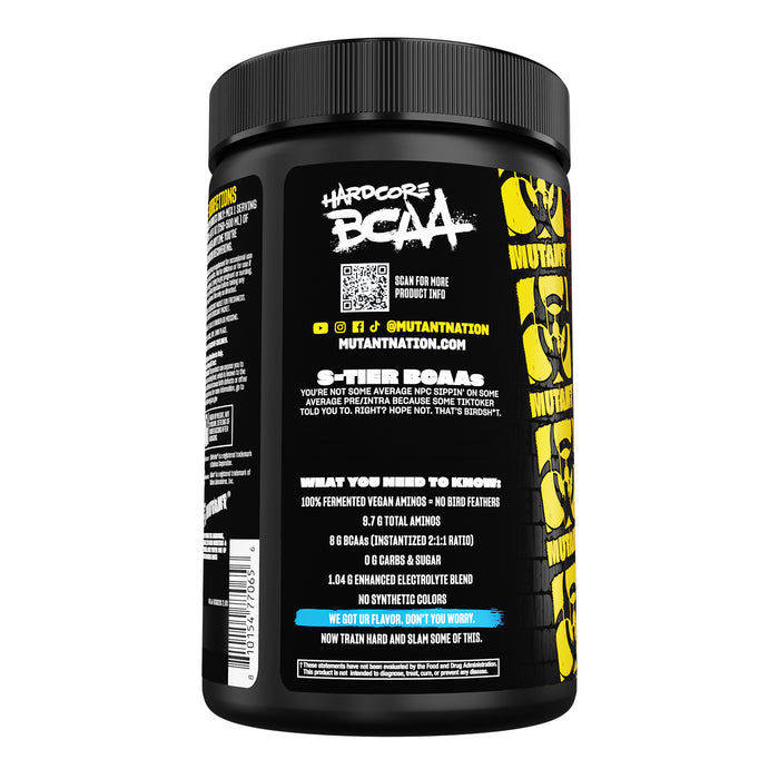 Mutant BCAA Aminoácidos de Cadena Ramificada, Frambuesa Azul, 30 Porciones, Non‑GMO, Certificado GMP