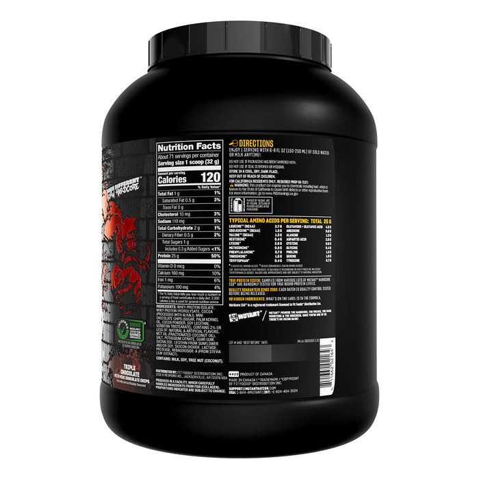 Mutant IsoSurge Proteína Aislada de Suero, Triple Chocolate, 5 lb (2.27 kg), Non‑GMO, Certificado GMP