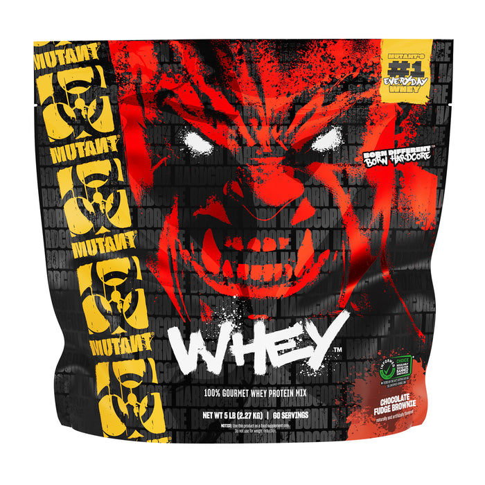 Mutant Whey Proteína de Suero, Chocolate Fudge Brownie, 5 lb (2.27 kg), Non‑GMO, Certificado GMP