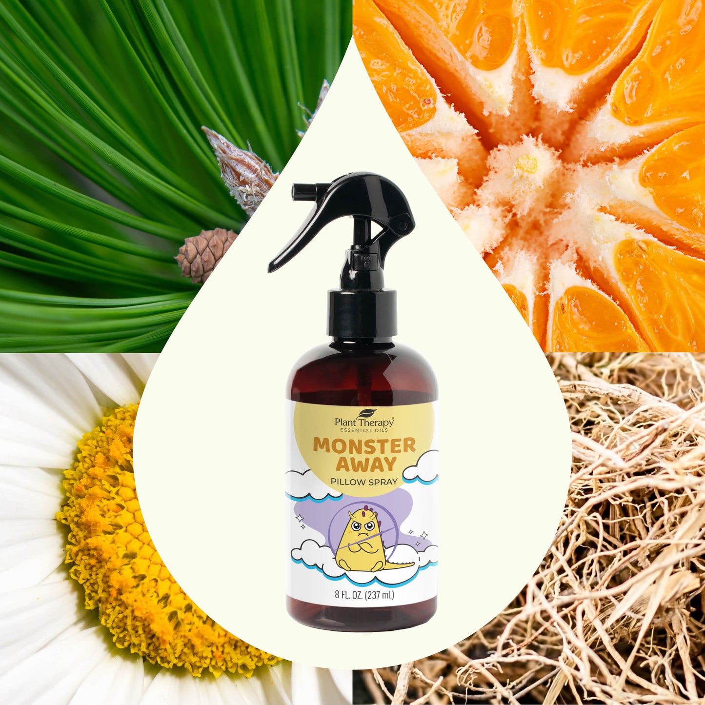 Plant Therapy Monster Away Aceites Esenciales Para Almohada 237ml