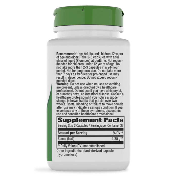 Nature's Way Suplemento Hojas de Sen 1350 mg, 100 cápsulas