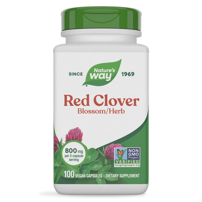 Nature's Way Suplemento Flor de trébol rojo 800 mg, 100 cápsulas