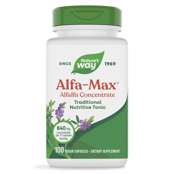 Nature's Way Alfa-Max Suplemento Alfalfa 840 mg, 100 cápsulas