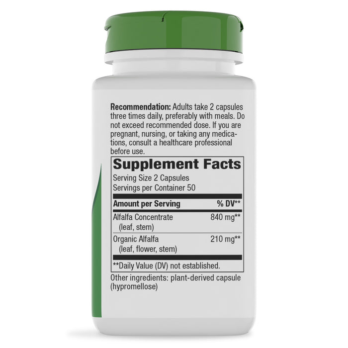 Nature's Way Alfa-Max Suplemento Alfalfa 840 mg, 100 cápsulas