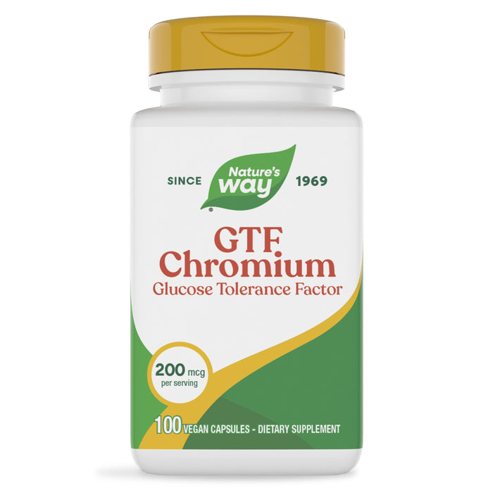 Nature's Way Suplemento de GTF Cromo 200 mg, 100 cápsulas