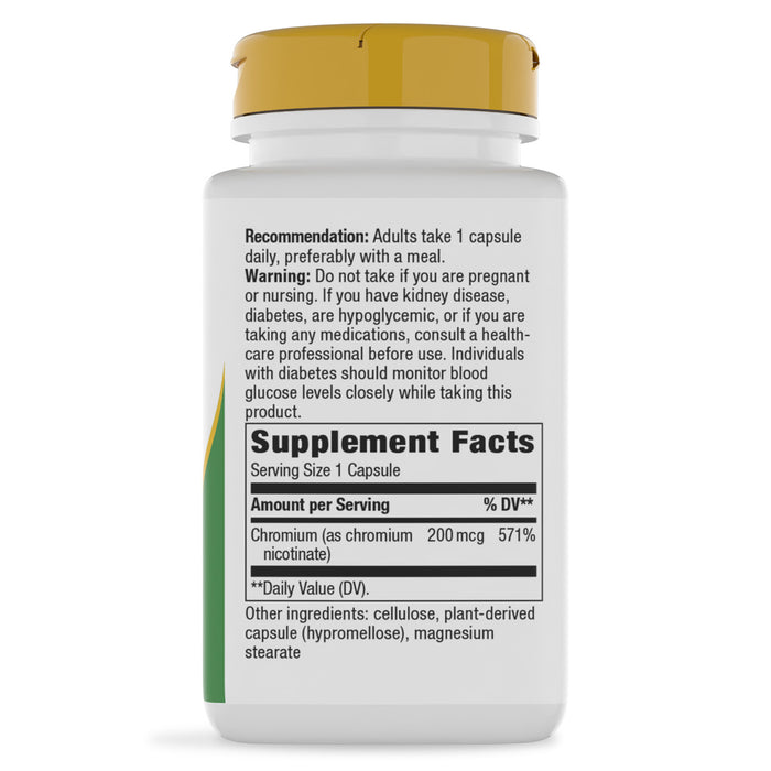 Nature's Way Suplemento de GTF Cromo 200 mg, 100 cápsulas