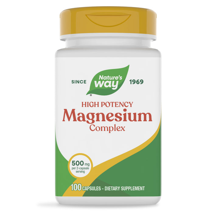 Nature's Way Suplemento Complejo de magnesio 500 mg, 100 cápsulas
