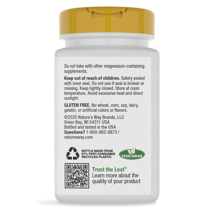 Nature's Way Suplemento Complejo de magnesio 500 mg, 100 cápsulas