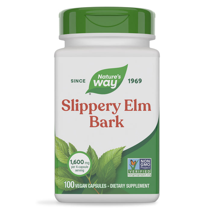 Nature's Way Suplemento Corteza de Olmo Resbaladiza 1600mg, 100 cápsulas