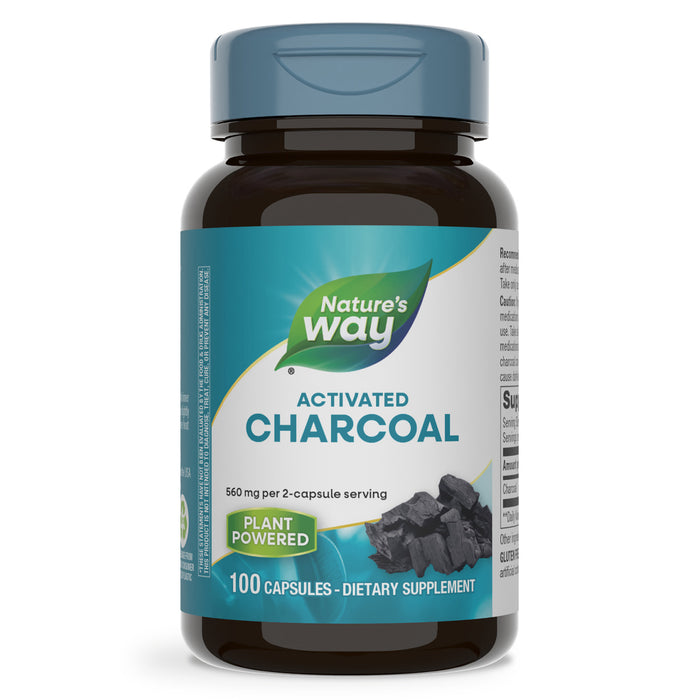 Nature's Way Suplemento Carbón Activado 560 mg, 100 cápsulas